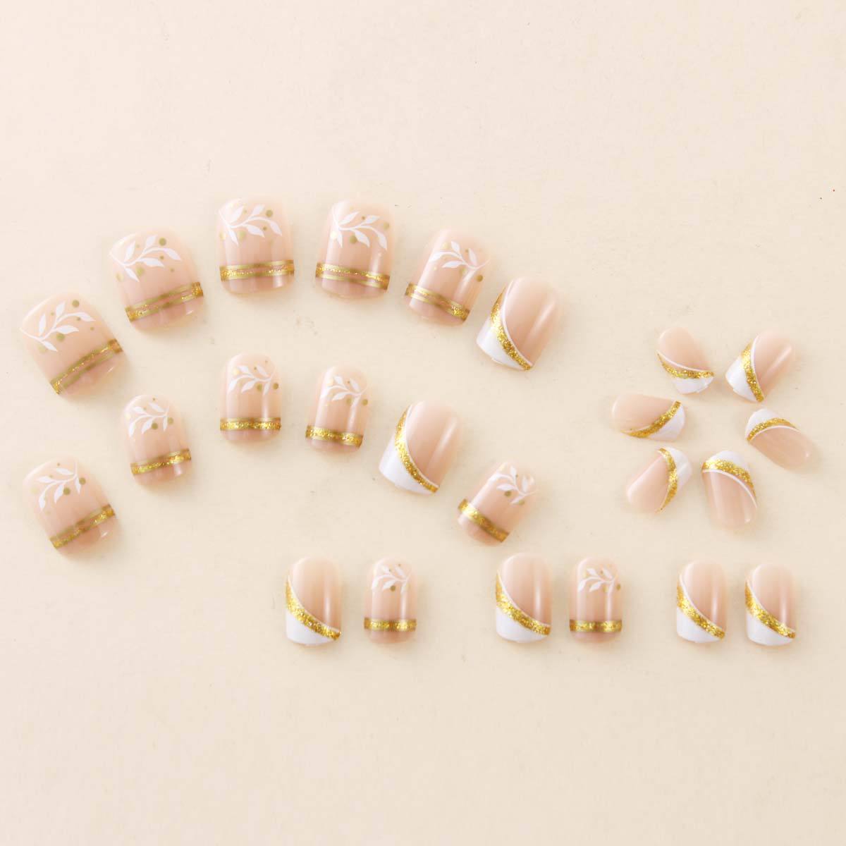Nail Tech Accessories - Unhas Postiças Curtas Nude Quadradas com