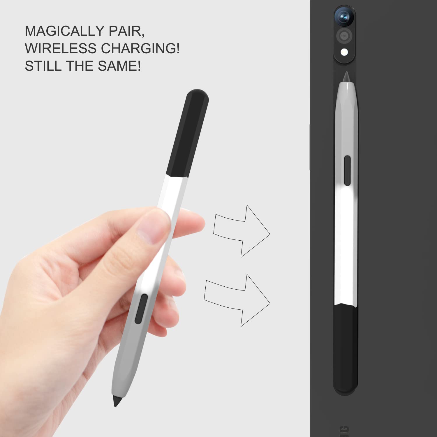 Pen Holder Magnetic - Capa de silicone para samsung galaxy