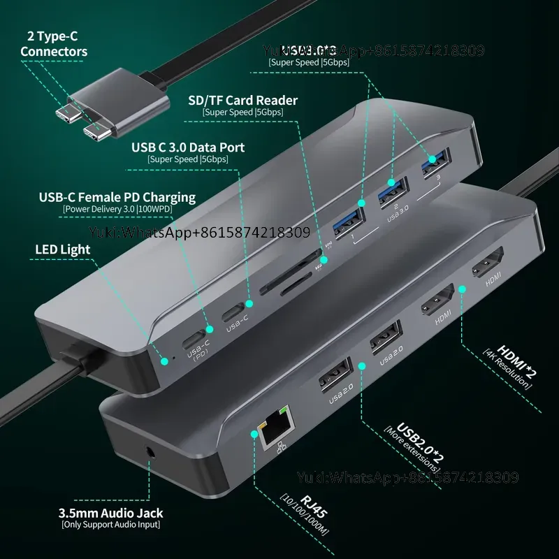 Usb C To Hdmi - Estação de Acoplamento USB-C 5 em