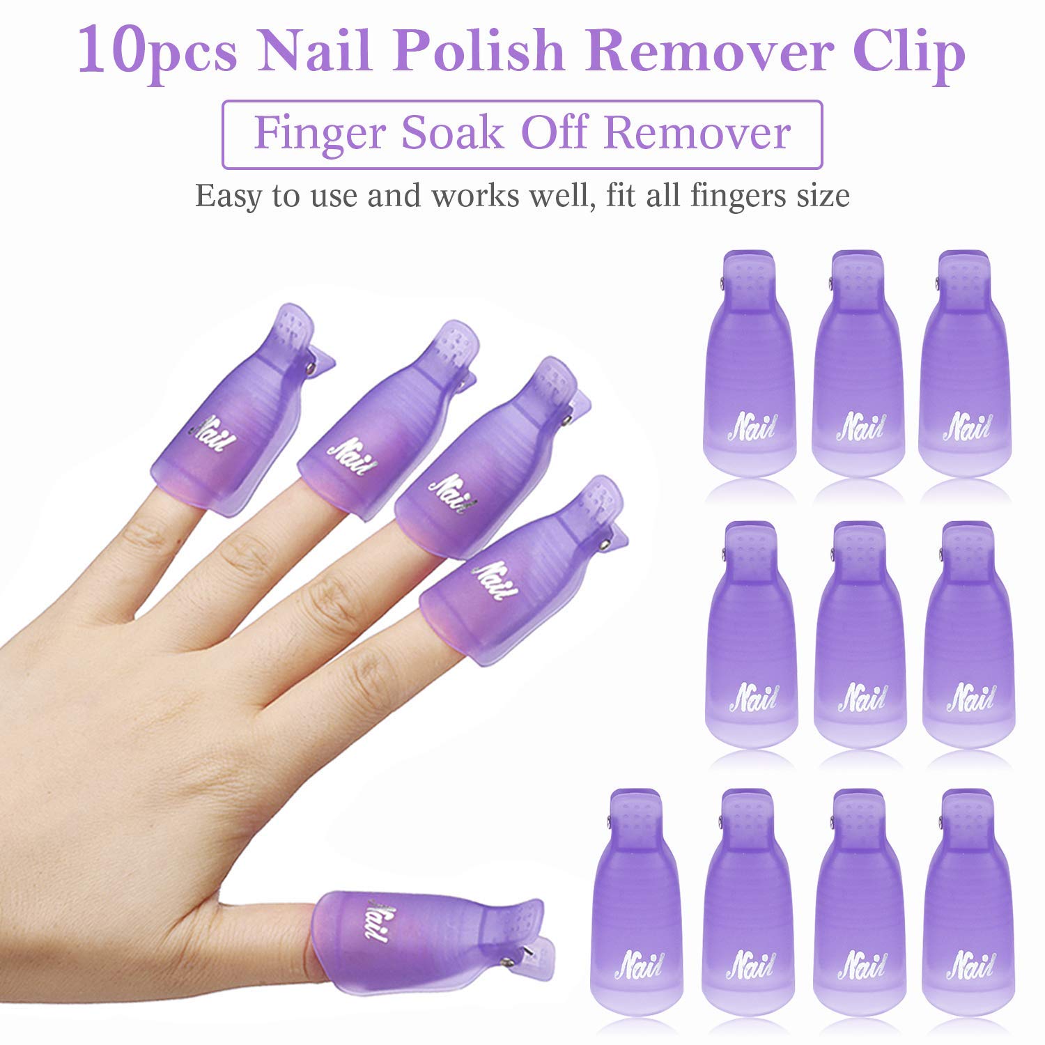 Nail Tech Accessories - 10 Peças de Clipe de Plástico