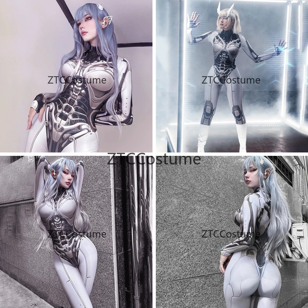 Tech Accessories Women - Macacão Cosplay Impresso em 3D, Estilo
