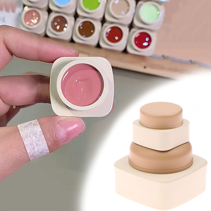 Nail Tech Accessories - Potes Quadrados de Plástico Vazios de