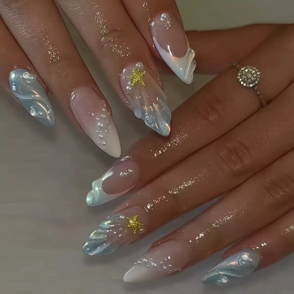 Nail Tech Accessories - Unhas Postiças Francesas Curtas Ovais 3D