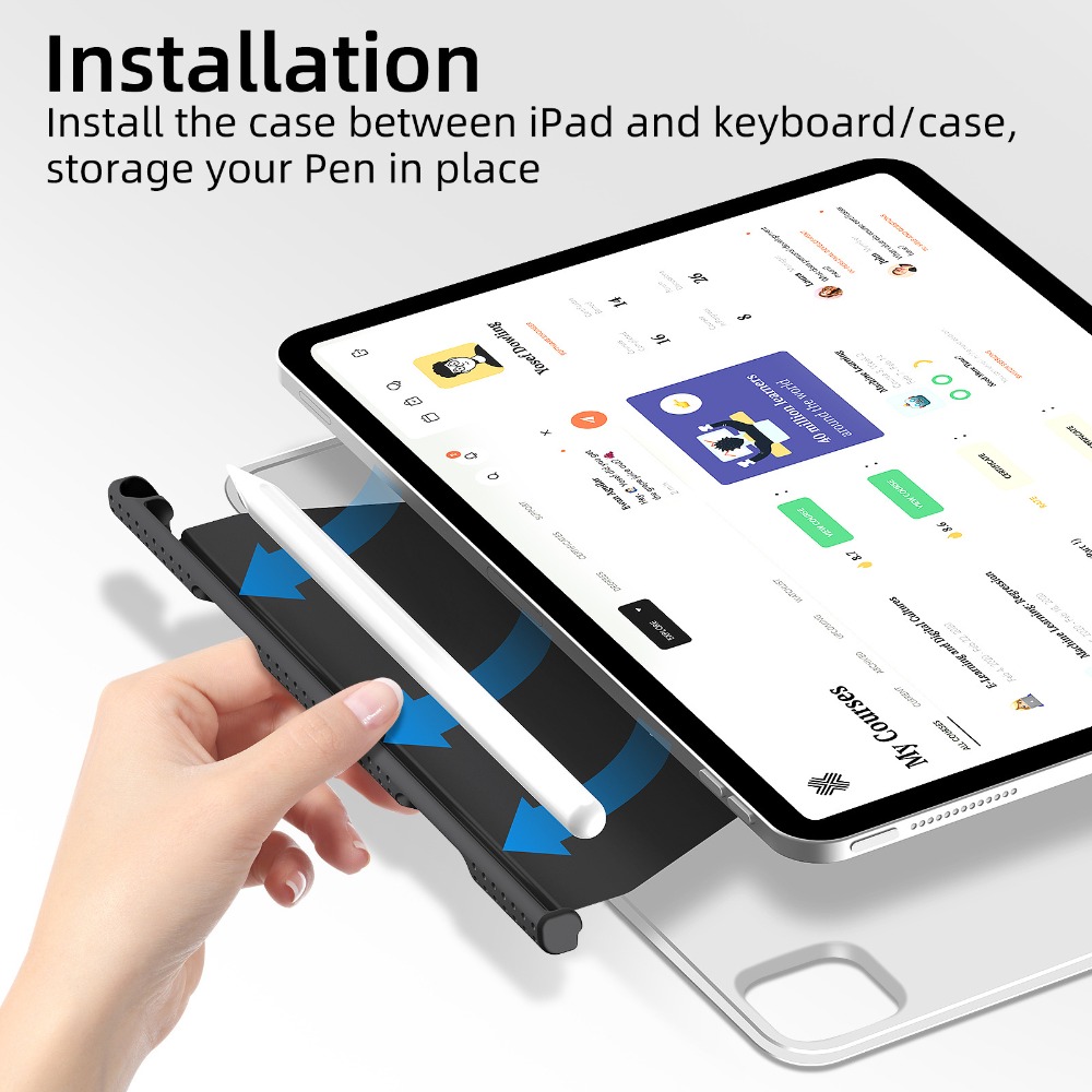 Pen Holder Magnetic - Smart Folio Pencil Holder, Compatível com