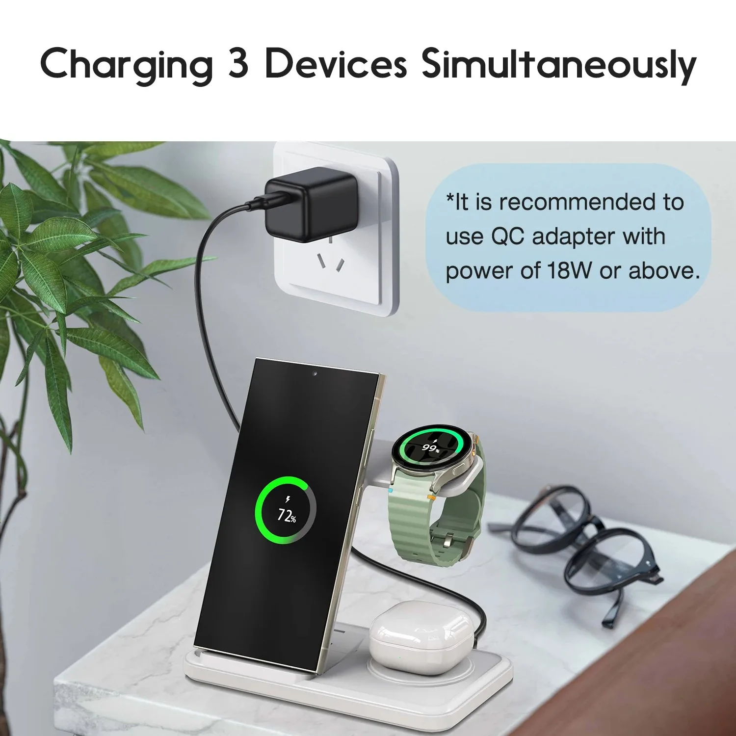 Estação de carregamento sem fi - Wireless Charger 3 In 1 avaliação e preço