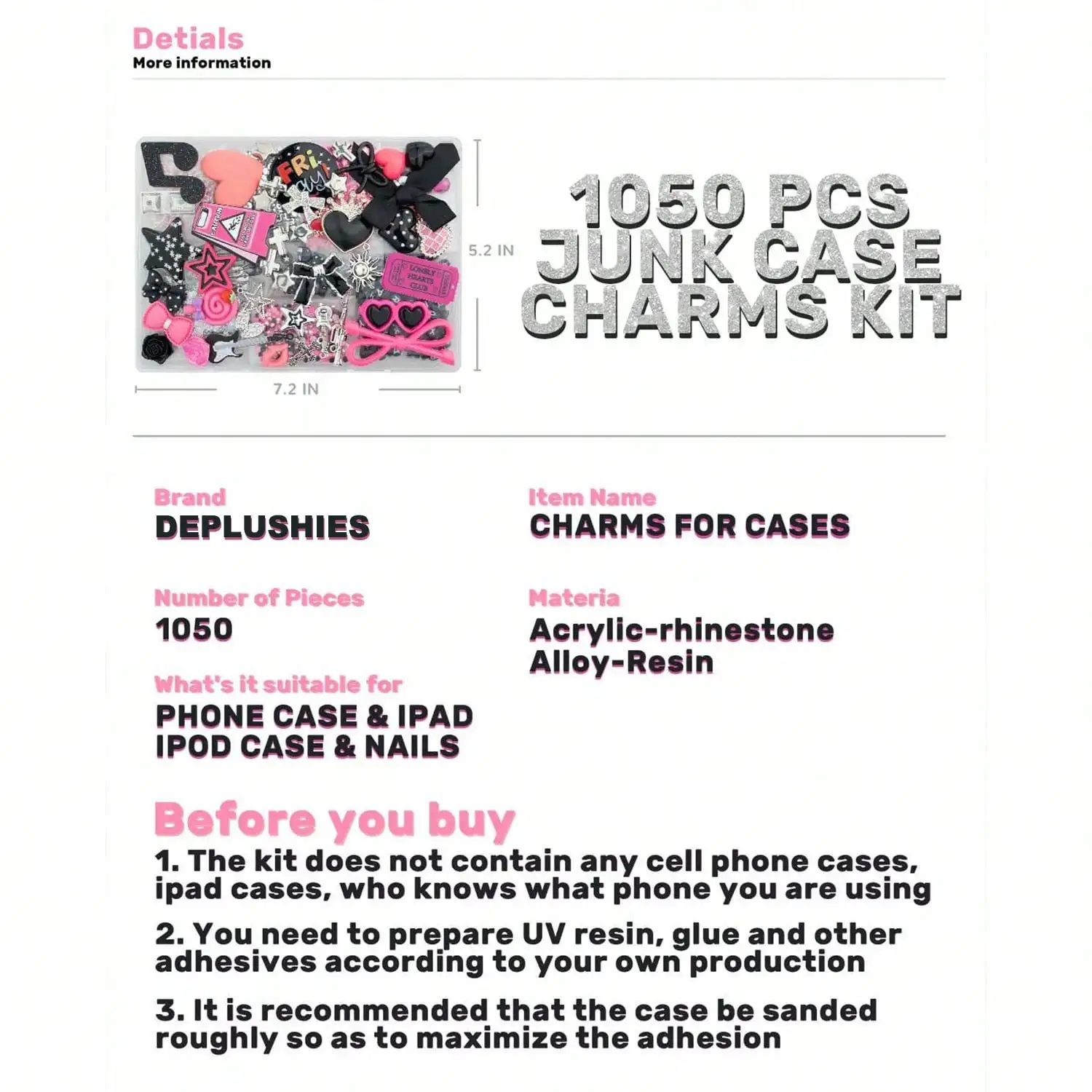 Kit de 1050 Peças de Acessório - Nail Tech Accessories avaliação e preço