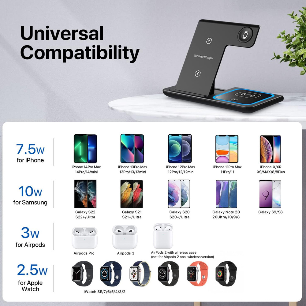 Suporte Carregador Sem Fio 3 e - Wireless Charger 3 In 1 avaliação e preço