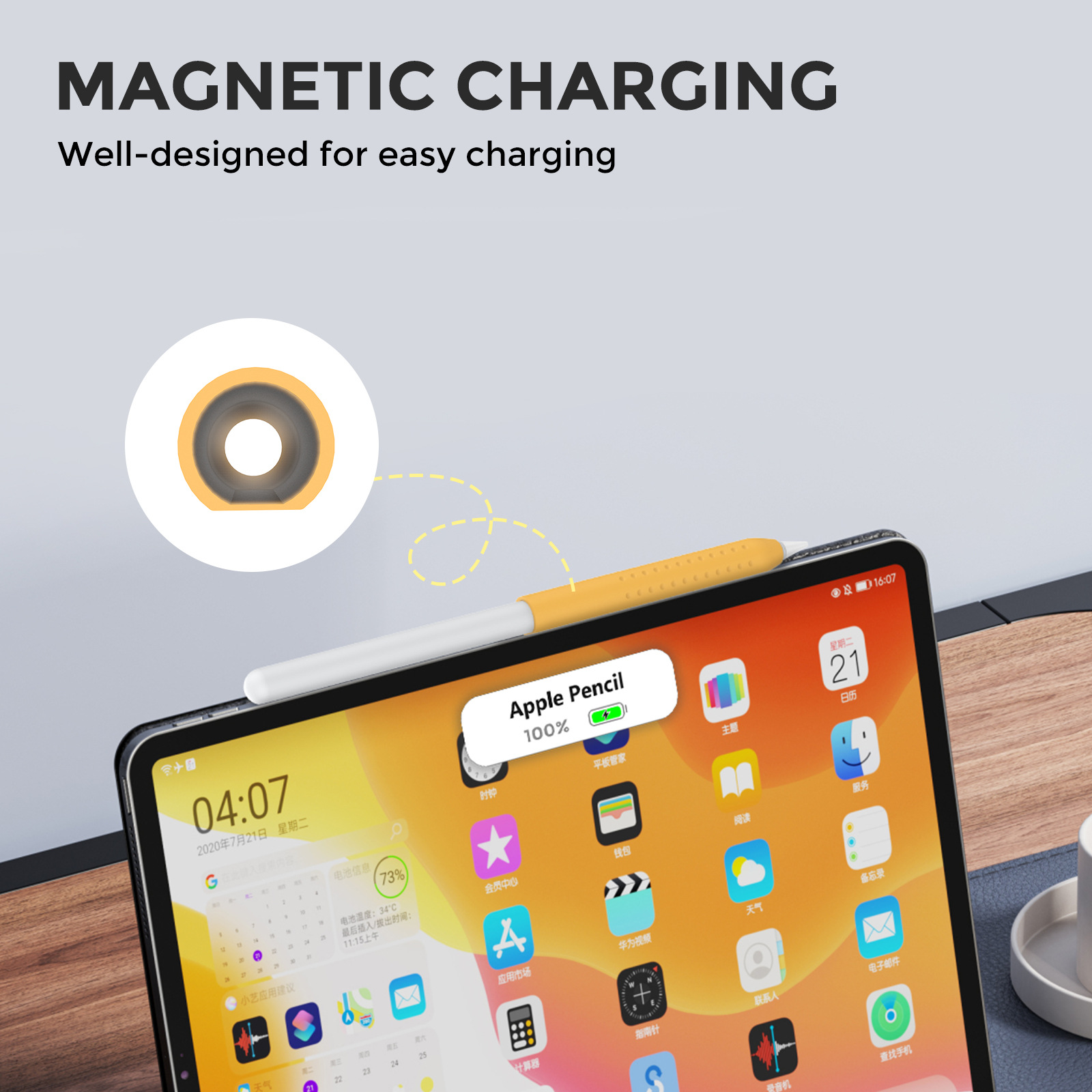 1PC Stylus Capa para Apple Pen - Pen Holder Magnetic avaliação e preço