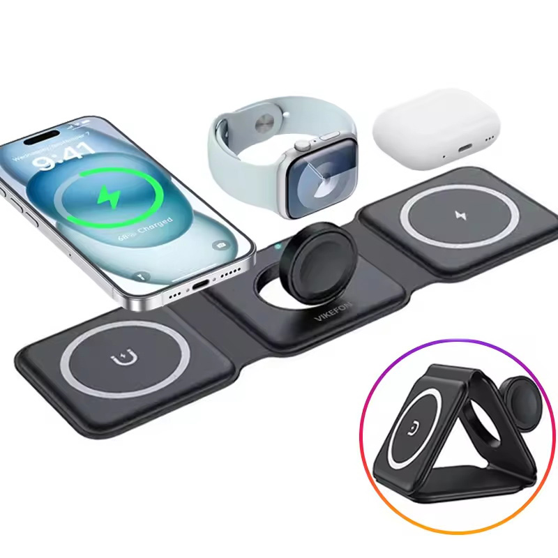 Carregador sem fio dobrável ma - Wireless Charger 3 In 1 avaliação e preço