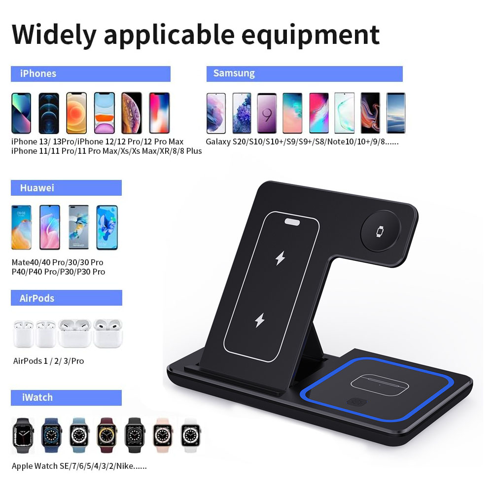 Carregador Sem Fio 3 em 1 de 1 - Wireless Charger 3 In 1 avaliação e preço