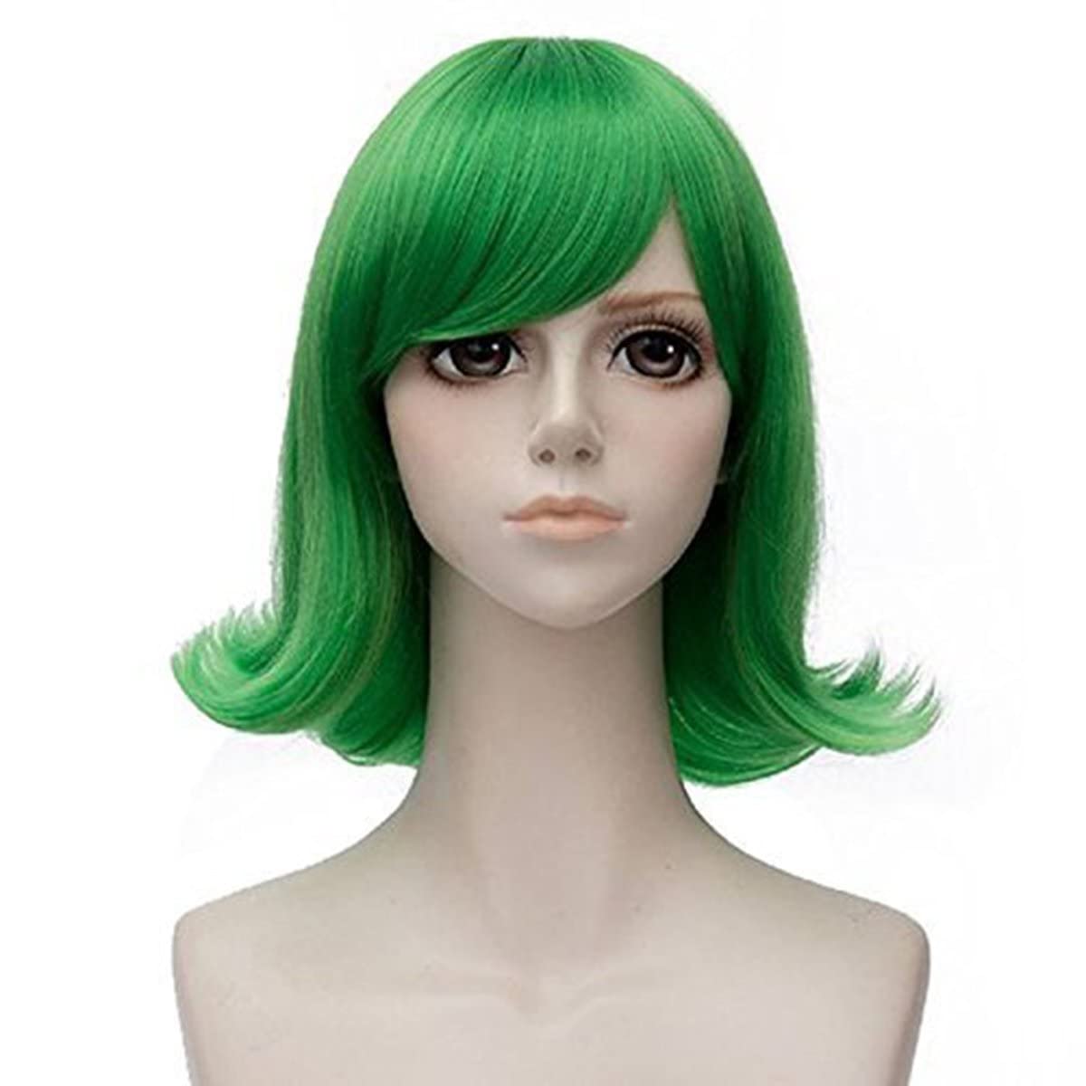 Perucas Curtas Verdes Ondulada - Tech Accessories For Men avaliação e preço