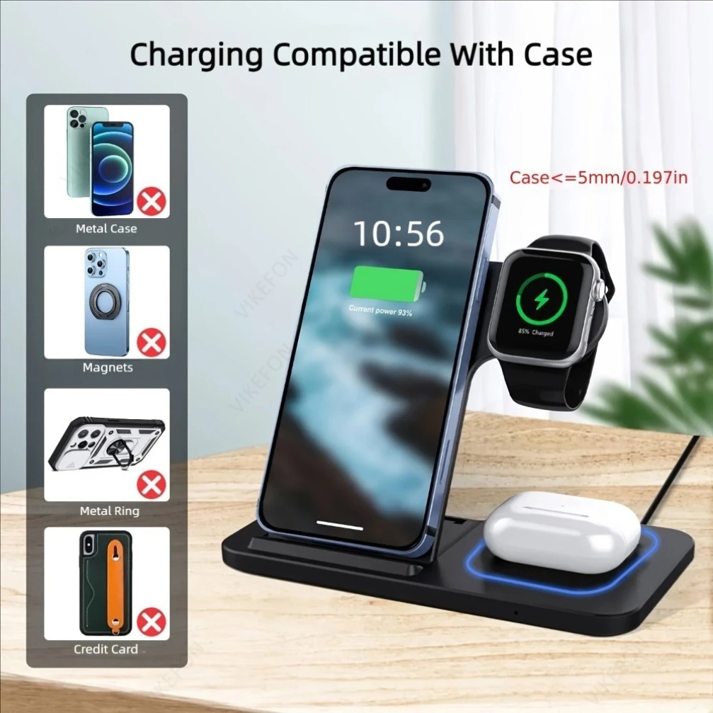 Estação de Carregamento Sem Fi - Wireless Charger 3 In 1 avaliação e preço