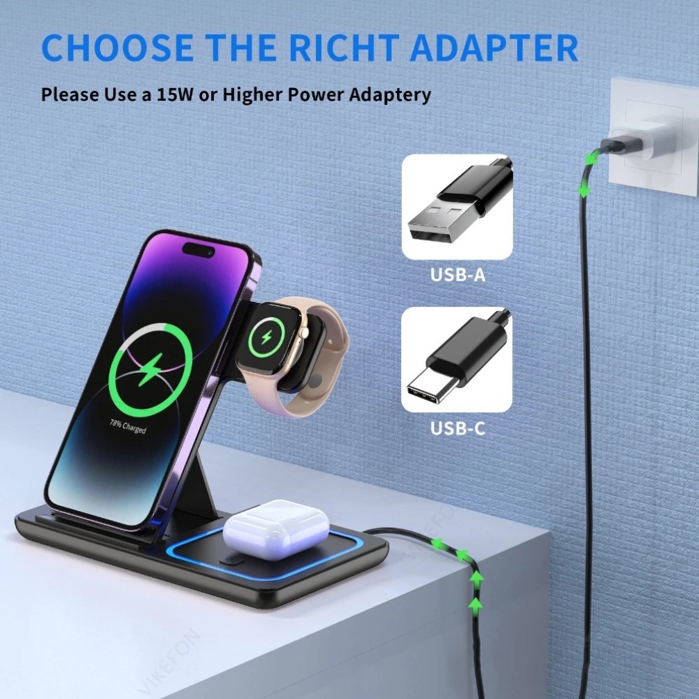 Estação de Carregamento Sem Fi - Wireless Charger 3 In 1 avaliação e preço