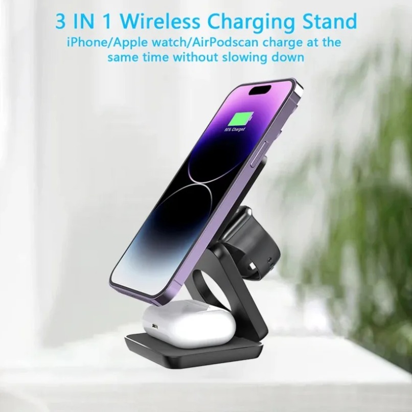 Carregador Sem Fio Magnético D - Wireless Charger 3 In 1 avaliação e preço