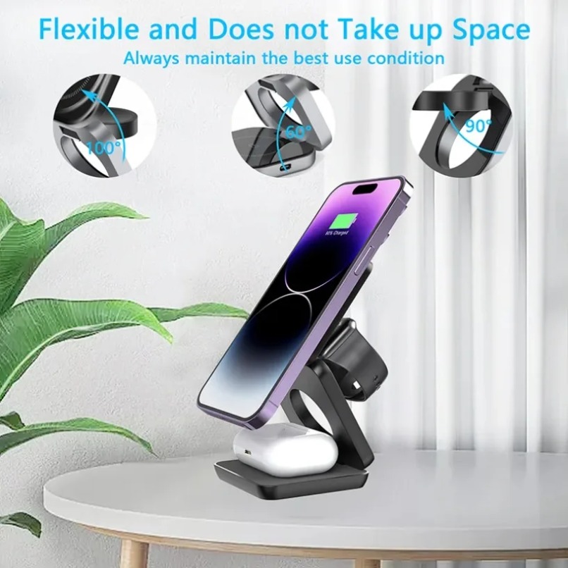 Carregador Sem Fio Magnético D - Wireless Charger 3 In 1 avaliação e preço