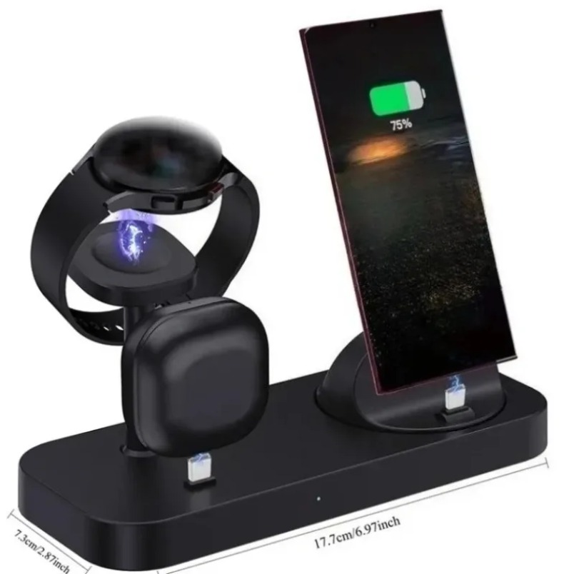 Carregador Sem Fio 3 em 1 com  - Wireless Charger 3 In 1 avaliação e preço