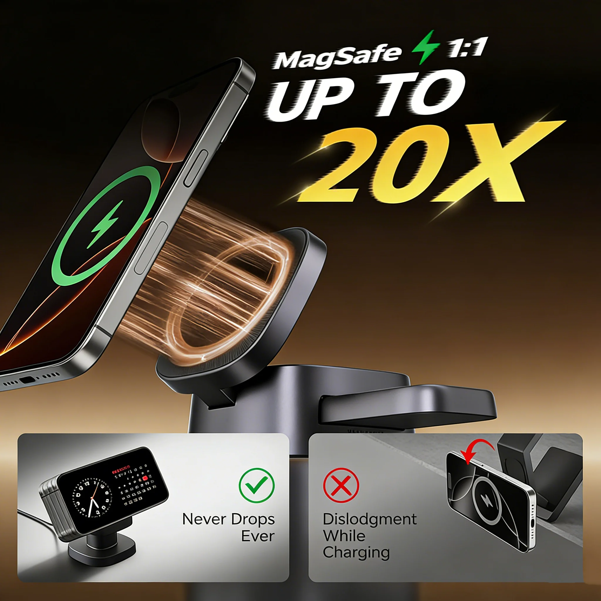 Carregador Sem Fio 3 em 1 TIME - Wireless Charger 3 In 1 avaliação e preço